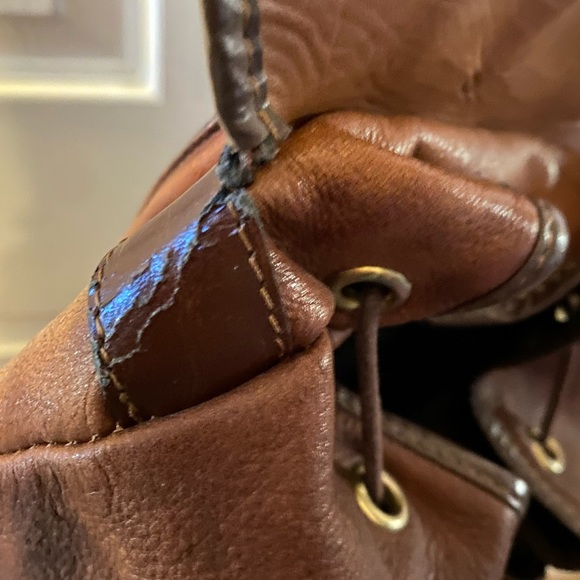 Vintage Leather backpack purse - Picture 7 of 11